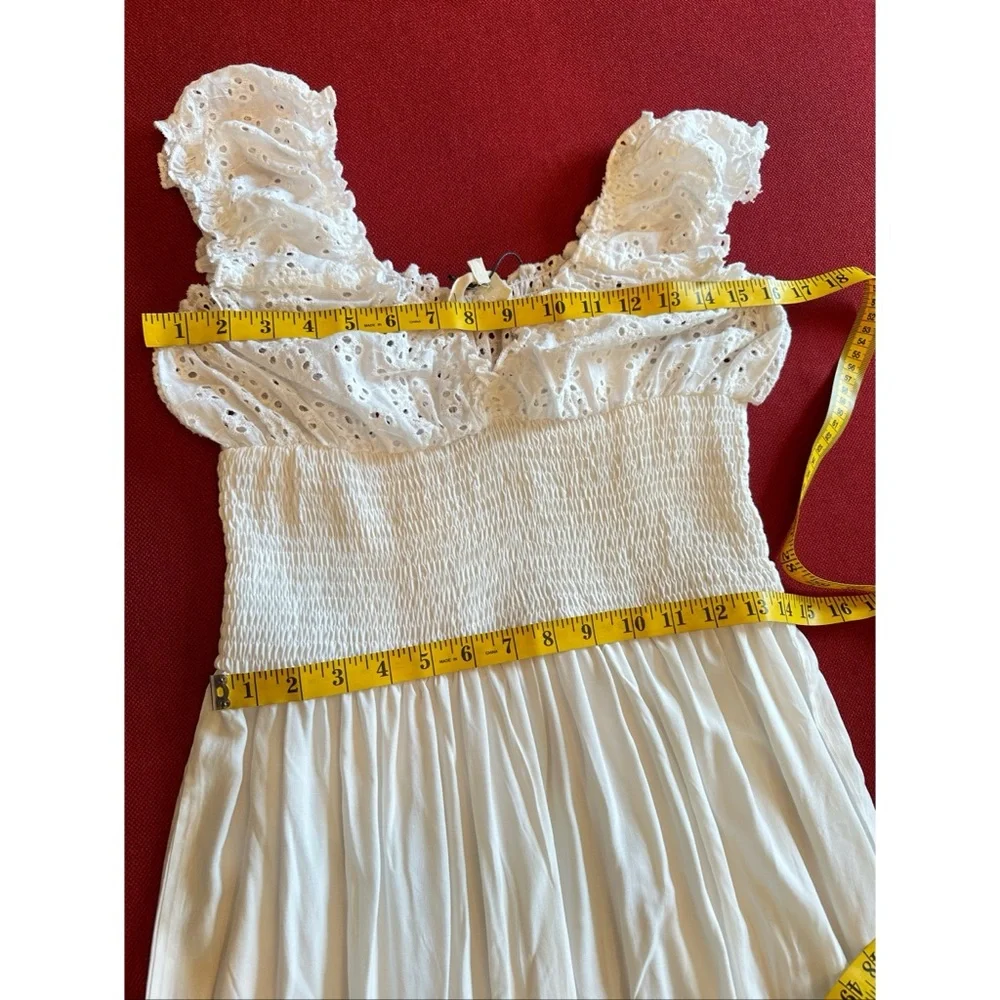 Solitaire Swim White Eyelet Maxi Tiered Dress, NWT, M - Picture 15 of 15